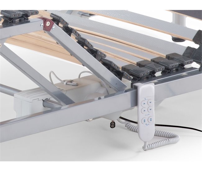 Beliani Conjunto de 2 somieres articulados eléctricos Acero COMFORT Plateado