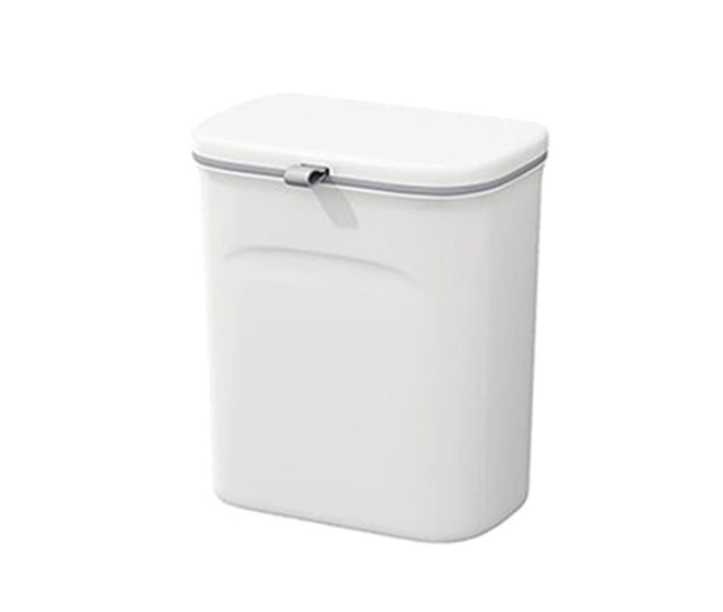 Multifuncional papelera de cocina montada de la pared Blanco