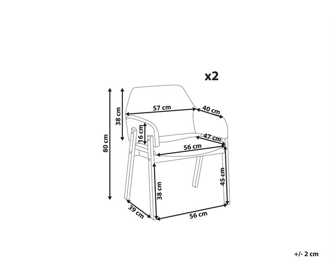 Beliani Silla de comedor ALBION Gris Claro