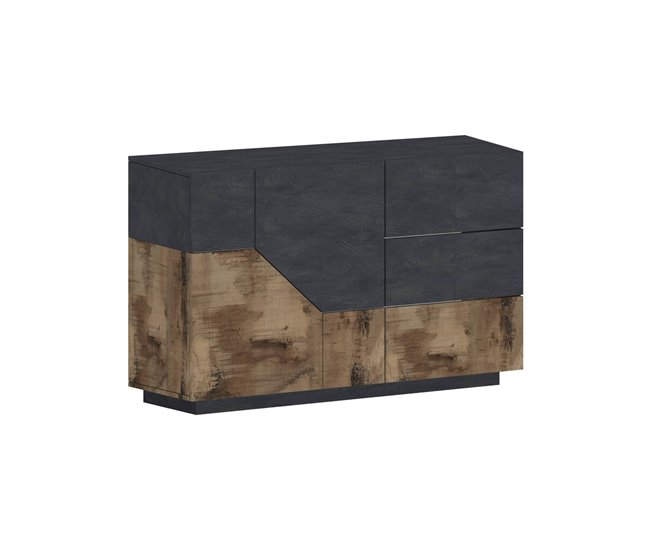 Aparador efecto madera 140 Gris/ Madera