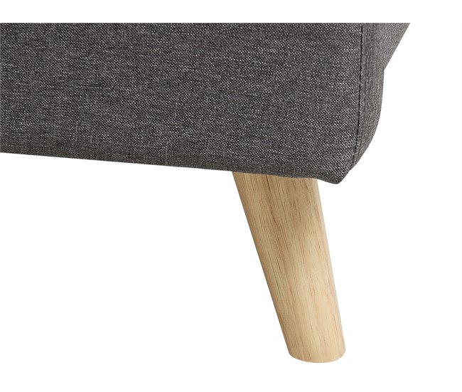 Beliani Cama con somier Poliéster RENNES II Gris Oscuro