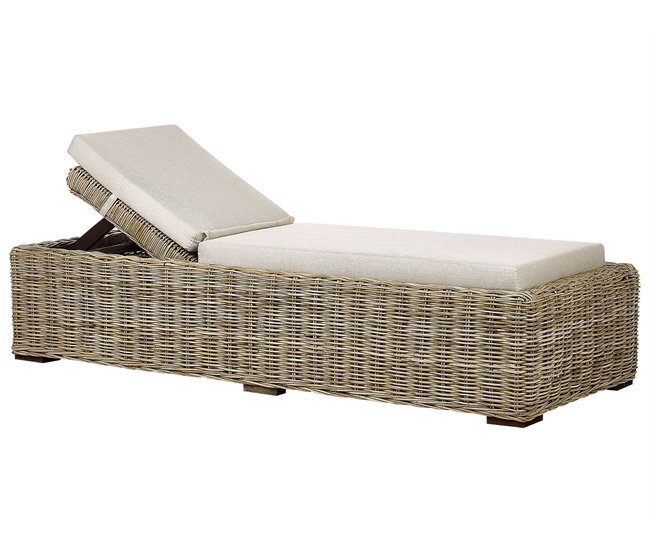 Beliani Tumbona PALESE Gris/natural