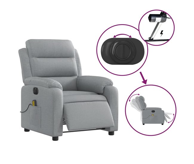 Sillón Reclinable De Masaje Eléctrico Beige