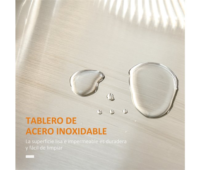 Isla de Cocina MDF, Melamina de Madera HOMCOM, hogar - cocina Blanco