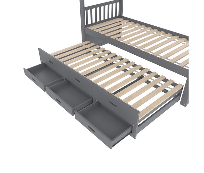 Cama litera 95x244 Gris