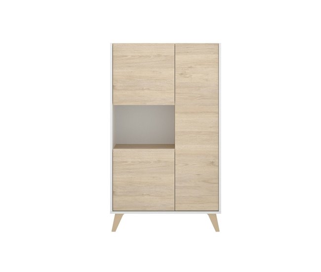 Aparador efecto madera 81 Blanco/ Madera