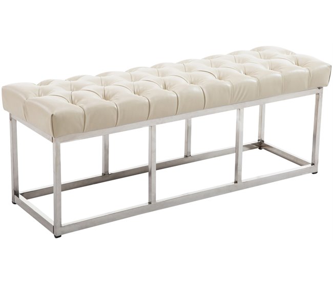 Banco - Amun - Simil cuero 120x38 Crema