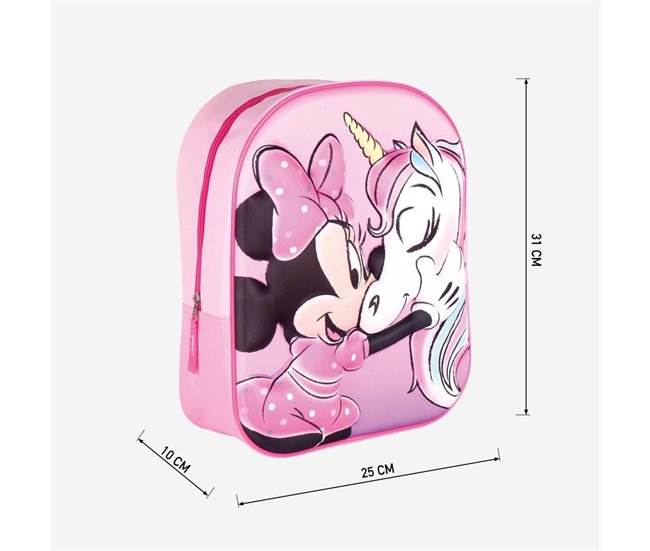 Set de Mochila Disney infantil Minnie 3D + Paraguas de Mickey Mouse Multicolor