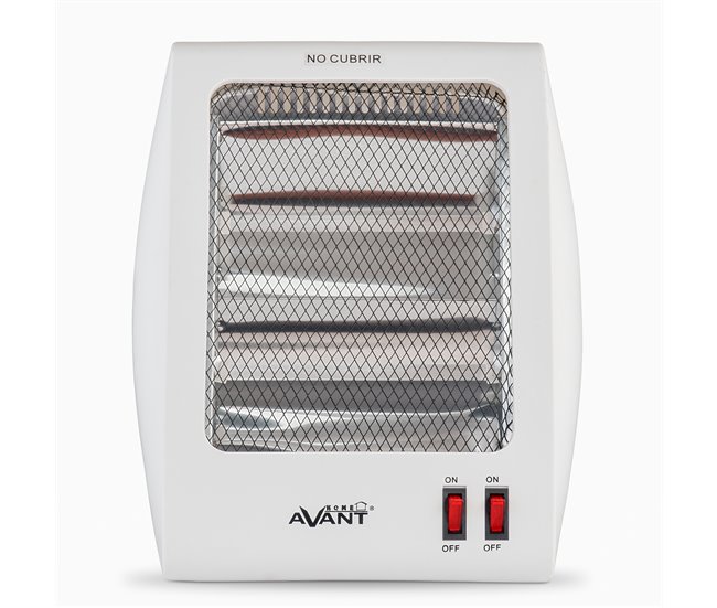 ESTUFA ELÉCTRICA DE CUARZO CON 2 TUBOS Blanco/ Gris