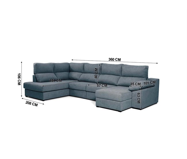 Rinconera con cama DEXTER Antracita