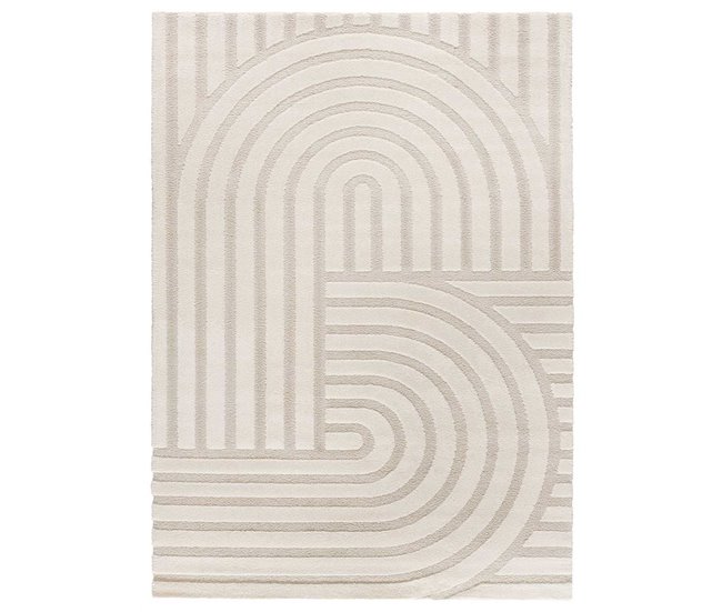 Alfombra con relieve de estilo escandinavo SNOWY - ATTICGO 80x150 Blanco