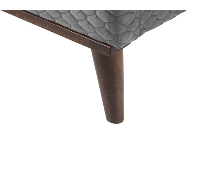 Beliani Cama Terciopelo BAYONNE 151x212 Gris Claro