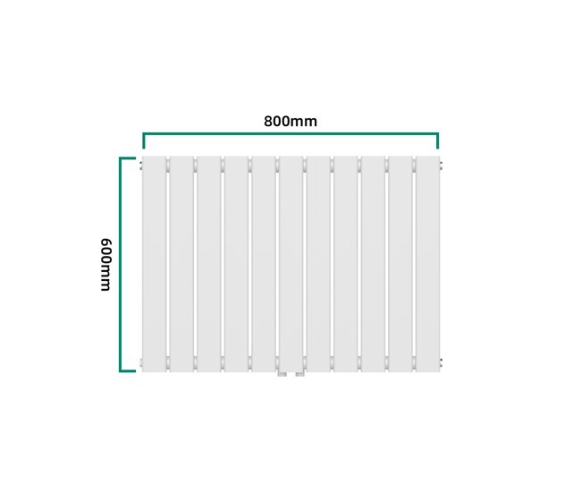 Radiador de panel Nore de Diseño monocapa plano acero Blanco