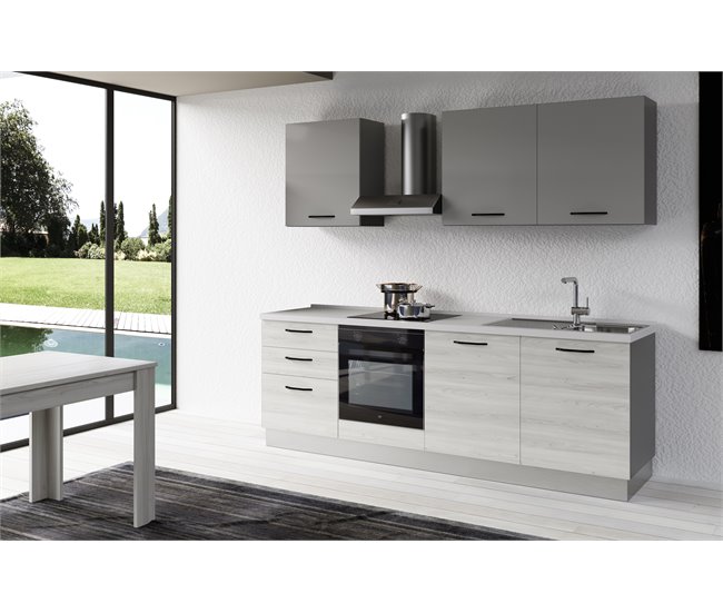 Cocina GILDA 2.0 Derecha Blanco/ Gris