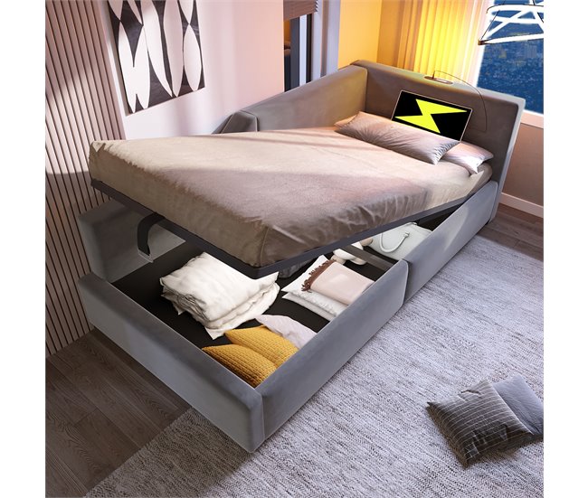 Canapés abatibles Gris