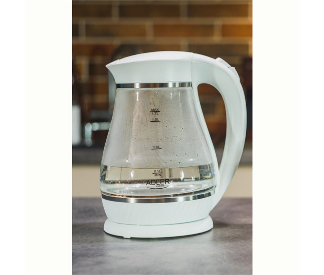 Hervidor de Agua Eléctrico Adler AD 1274W Blanco
