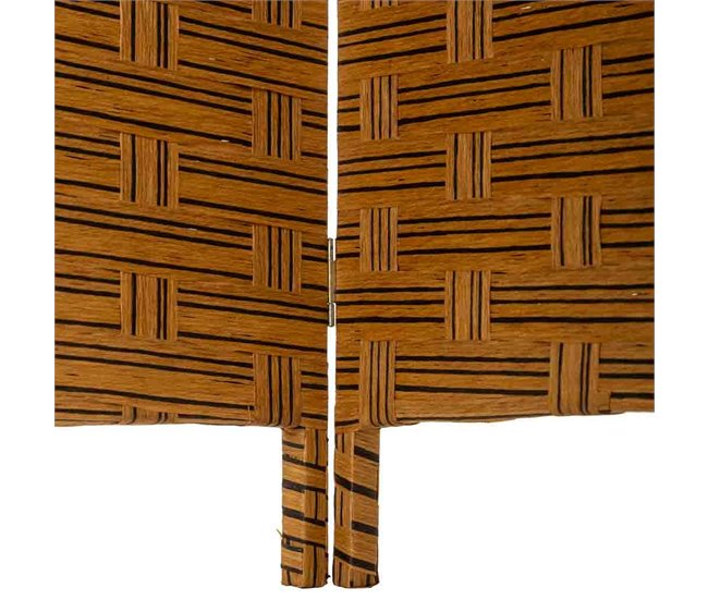 Paraban de papel trenzado 4 hojas Marron