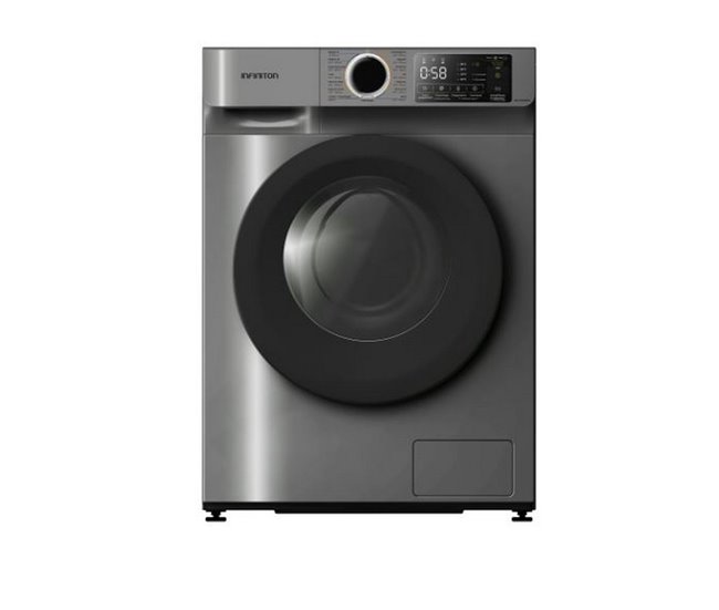 Lavadora Infiniton WM-N94ADK, 9 kg, 1400 rpm, Inverter, A Negro/ Inox