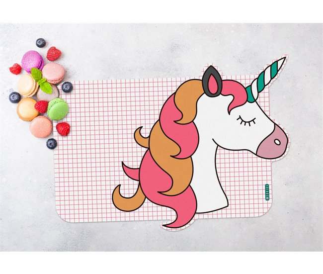 Mantel individual Infantil Unicornio Rosa