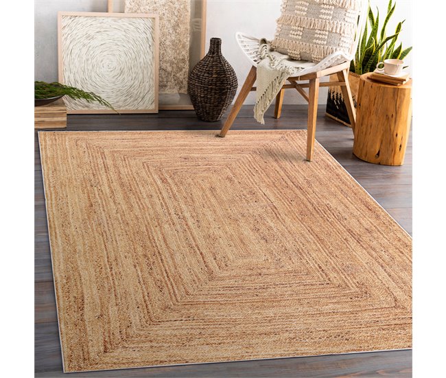 Alfombra lavable ANDRE 1017 Trenza 80x150 Beige