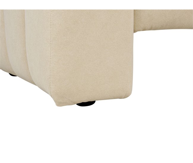 Beliani Chaise longue izquierdo Terciopelo LANNILS Crema