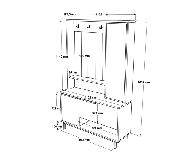 ARMARIO OCEAN 112 Beige