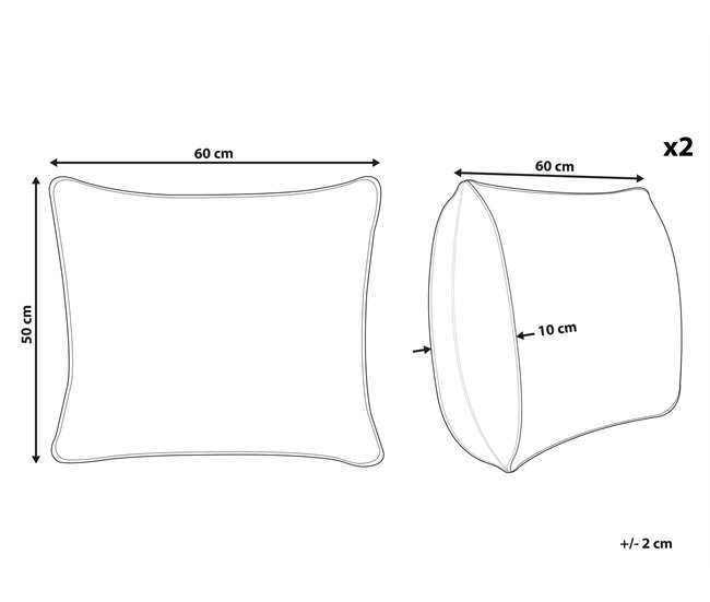 Beliani Almohada VIHREN Blanco