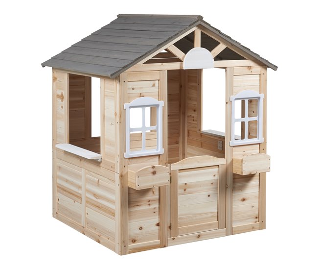Casita infantil Acciano madera de abeto [casa.pro] Natural