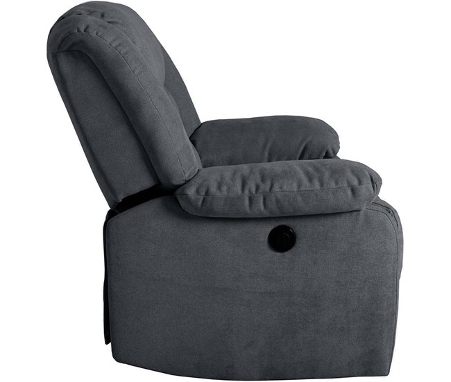 Sillón relax de tela CHEF2 Gris Oscuro