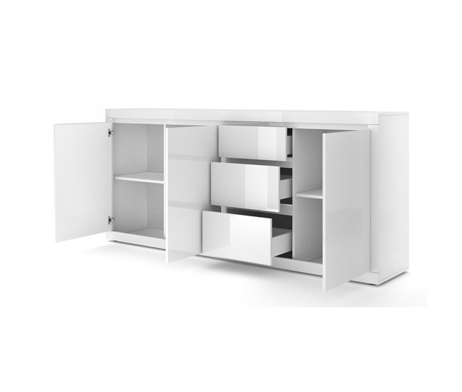 Bufé 3 puertas 3 cajones Olia Blanco