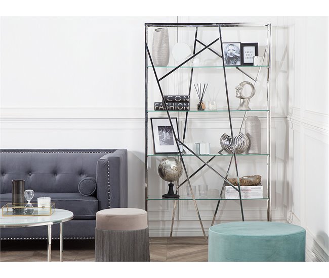 Beliani Librería HOXIE Gris