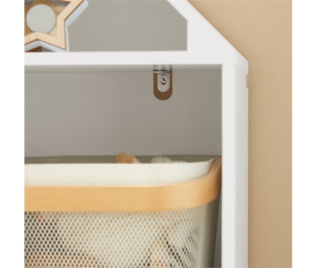 Librería Infantil con 2 Estanterías Abiertos KMB58-W SoBuy Blanco