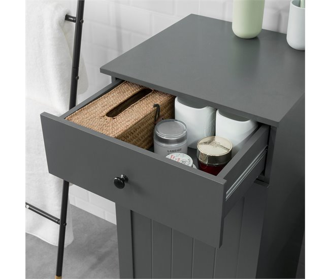 Cesto para Ropa Sucia para Baño BZR21-DG SoBuy Gris Oscuro