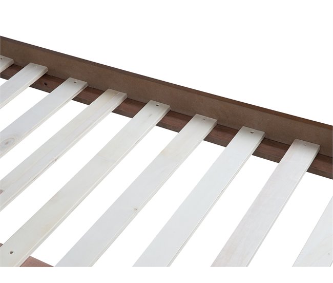 Beliani Cama con somier MDF BERRIC 148x202 Marron
