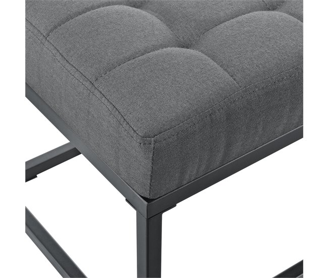 Banco Salta tapizado tela / metal 120x38 Gris