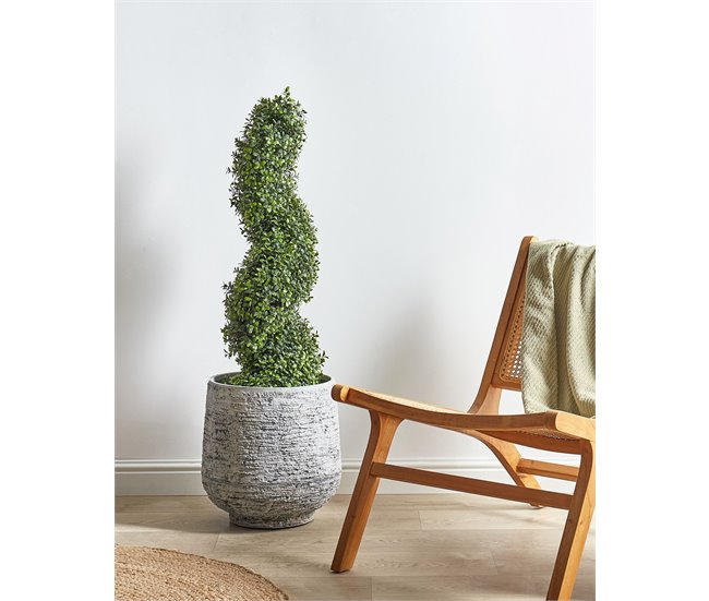 Beliani Planta artificial BUXUS SPIRAL TREE Verde