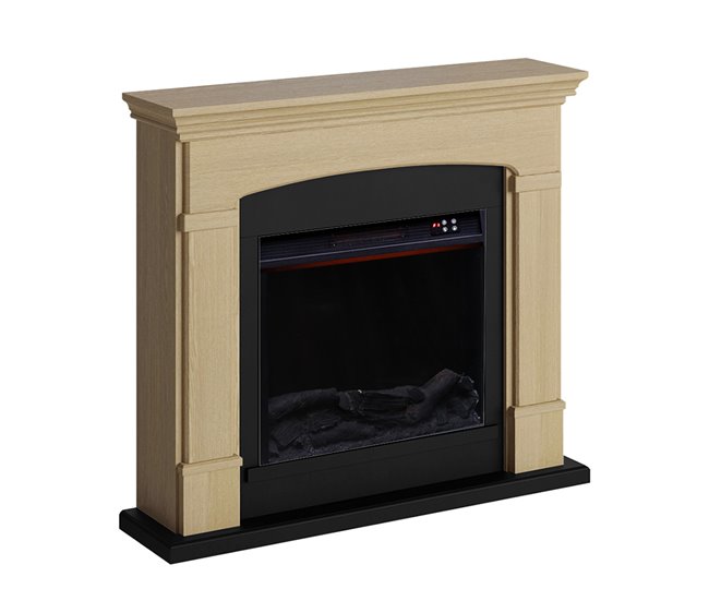 Chimenea con quemador electrico de 1500w Mpc Camino Siena Marron Claro