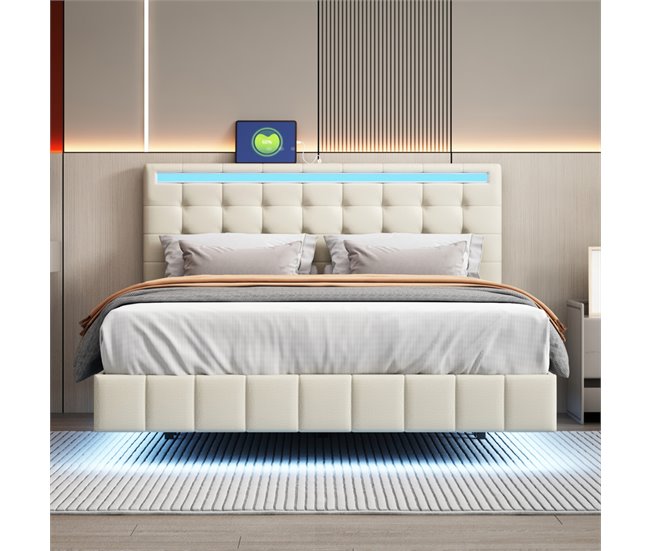 Marco de la cama Beige