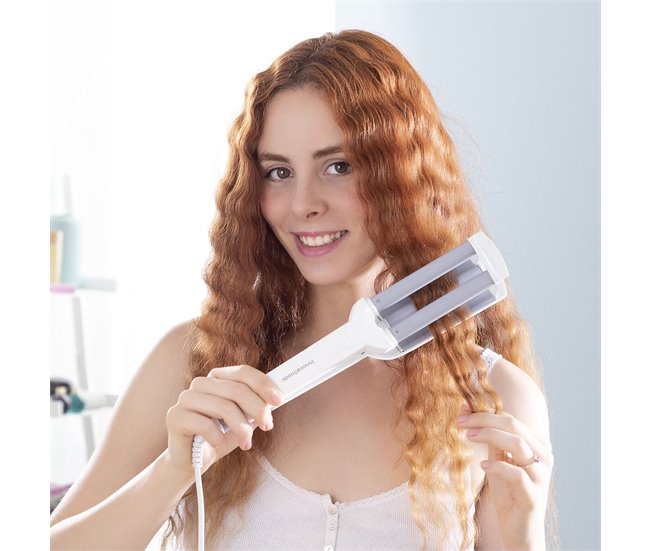 Plancha de Pelo Cerámica para Ondas Gris