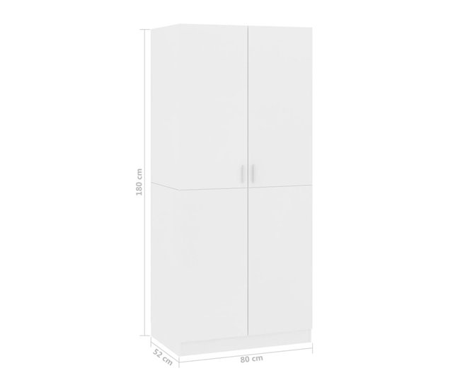 Armario Enara  puertas diseño minimalista 80 Blanco