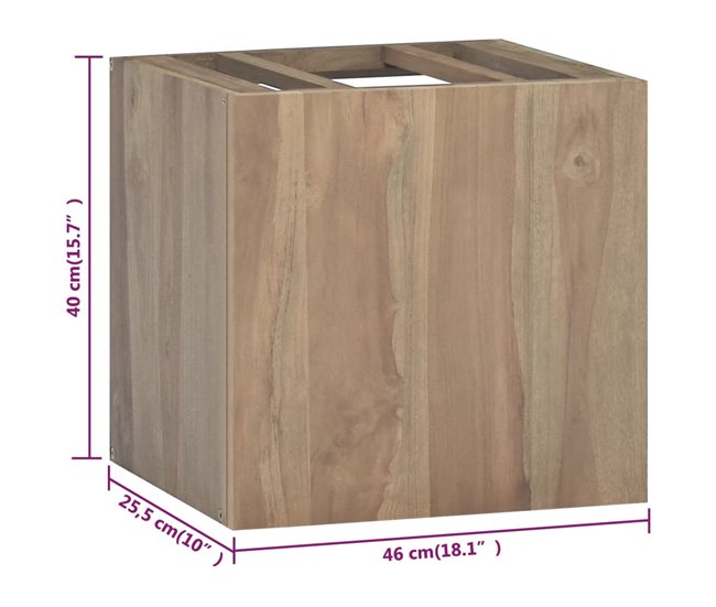 Armario De Baño Para Pared 46 Natural