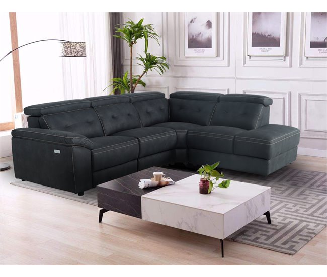 Rinconera ELLEN con 1 asiento eléctrico color gris oscuro Gris Oscuro