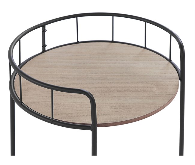 Beliani Carrito de cocina HIKO Negro