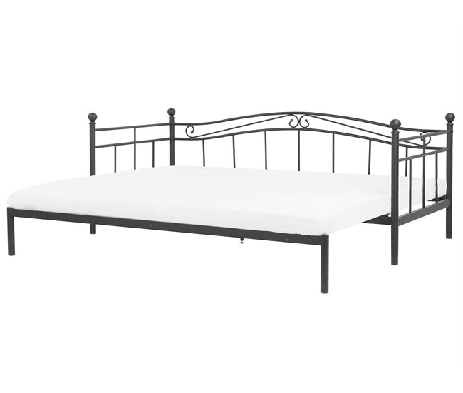 Beliani Cama nido Acero TULLE 92x209 Blanco