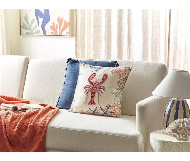 Beliani Cojín decorativo KELP Beige