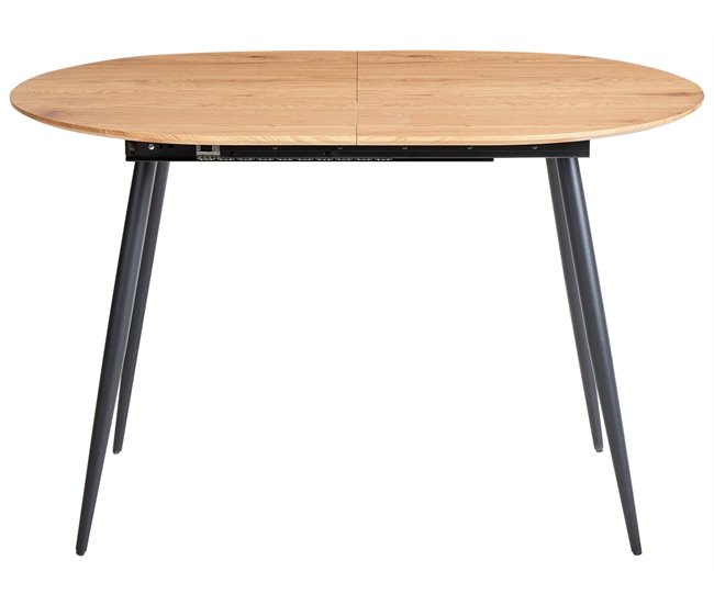 Beliani Mesa de comedor extensible CLAVET Marron Claro