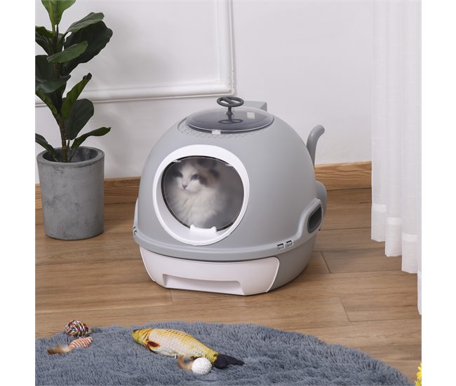 Arenero para Gatos PP, ABS PawHut Gris