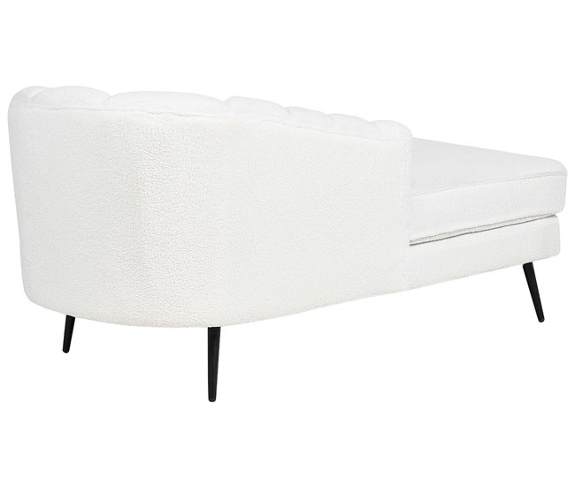 Beliani Chaise longue Bouclé ALLIER Beige