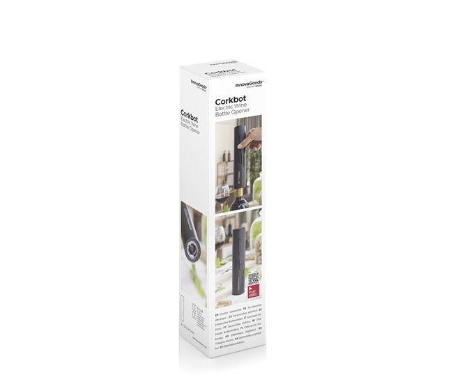 Sacacorchos Eléctrico para Botellas de Vino Negro