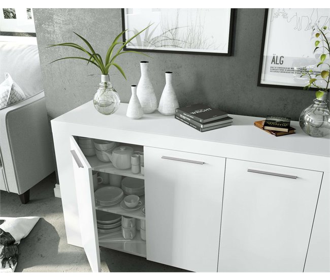 Aparador efecto madera 144 Blanco